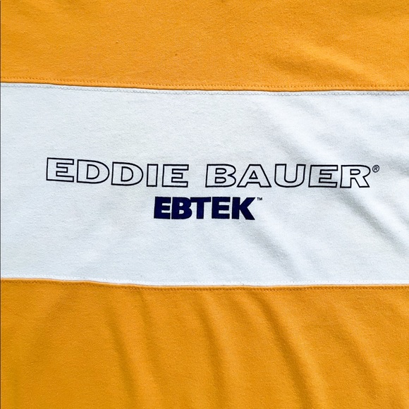 X-Large Vintage Yellow Eddie Bauer EBTEK T-Shirt - Picture 2 of 3